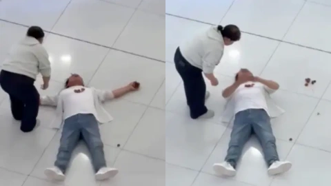 中年大叔当众裸奔
