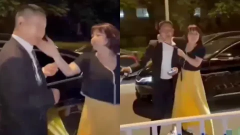 女霸王殴打司机