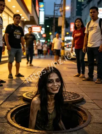 菲律宾女子下水道爬出缘由