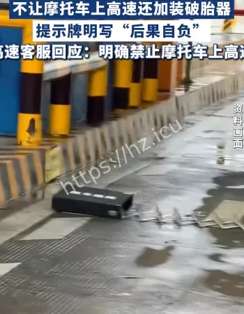 高速入口设破胎器