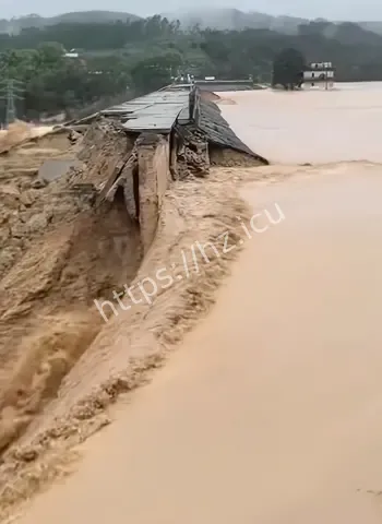 横州六蓝水库溃坝惨状